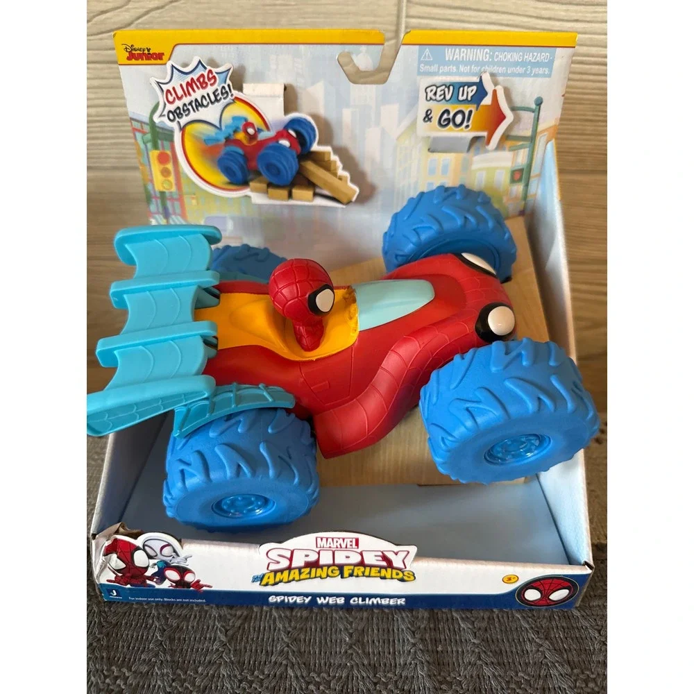 Marvel Spidey and His Amazing Friends Spidey Web Climber Rev Up & Go Toy Vehicle